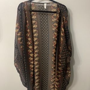 Paisley Print Kimono